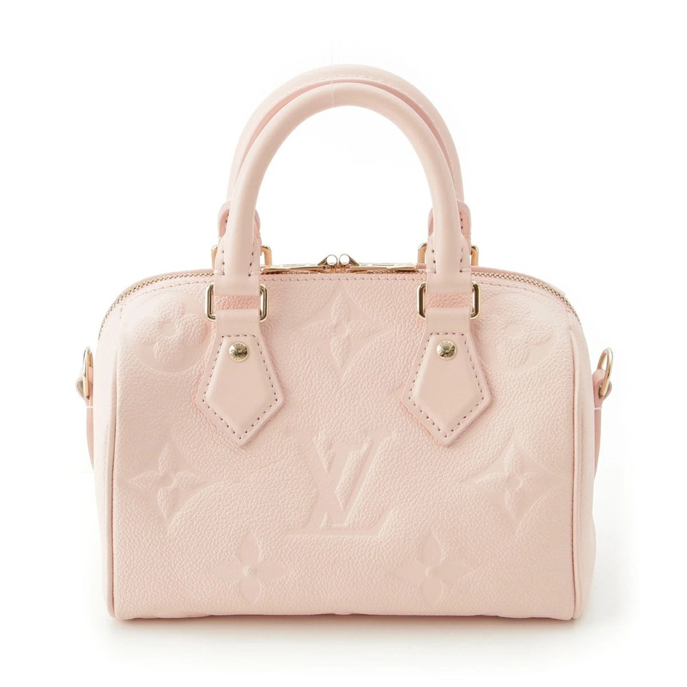 Louis Vuitton Monogram Empreinte Speedy Bandouliere Shoulder Handbag Pink